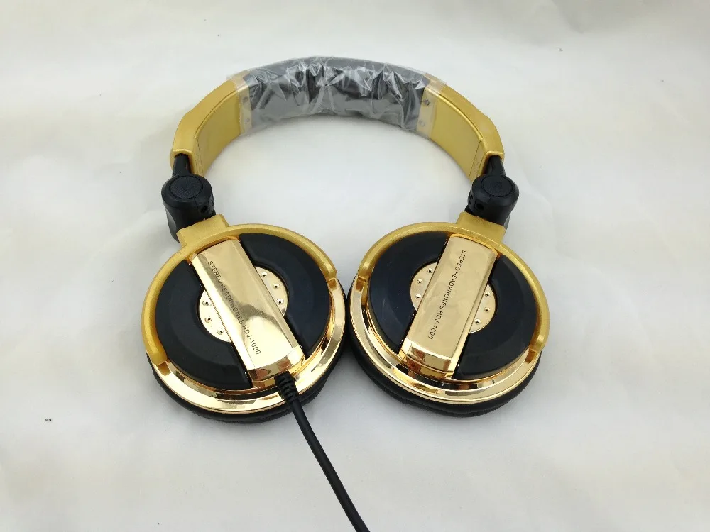 DJ наушники большой fone de ouvido шумоизоляция ecouteur профессиональный мониторинг шлем Аудио Золотой oordopjes Проводная гарнитура