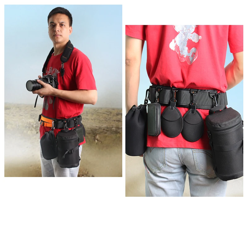 Регулируемый поясной ремень для фотокамеры универсальный чехол объектива