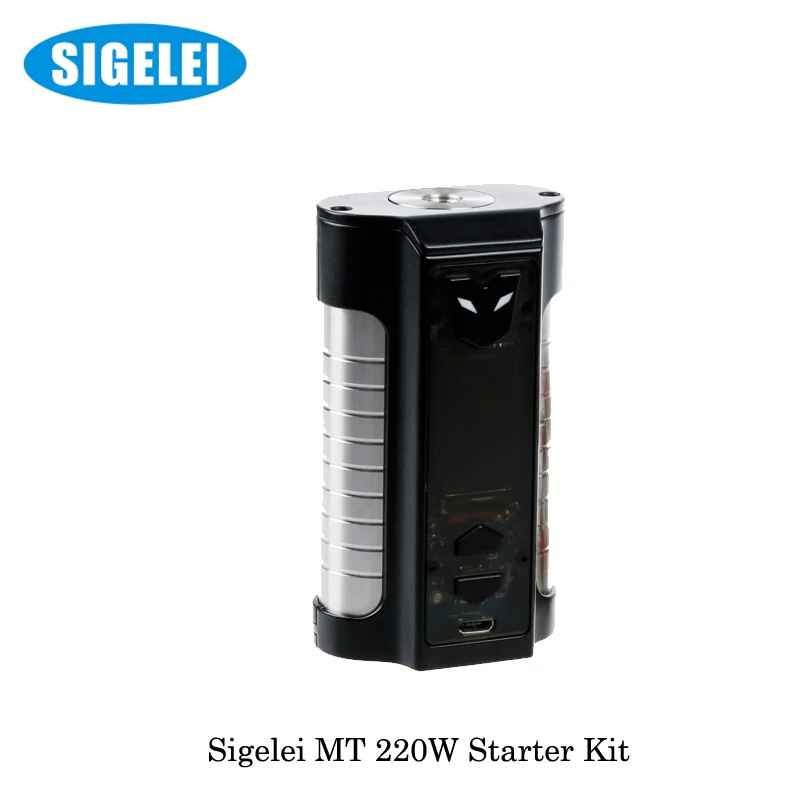 Новое поступление 220 Вт оригинальный Sigelei MT TC Starter Kit с Revolvr бак 4 0 мл работает на 2