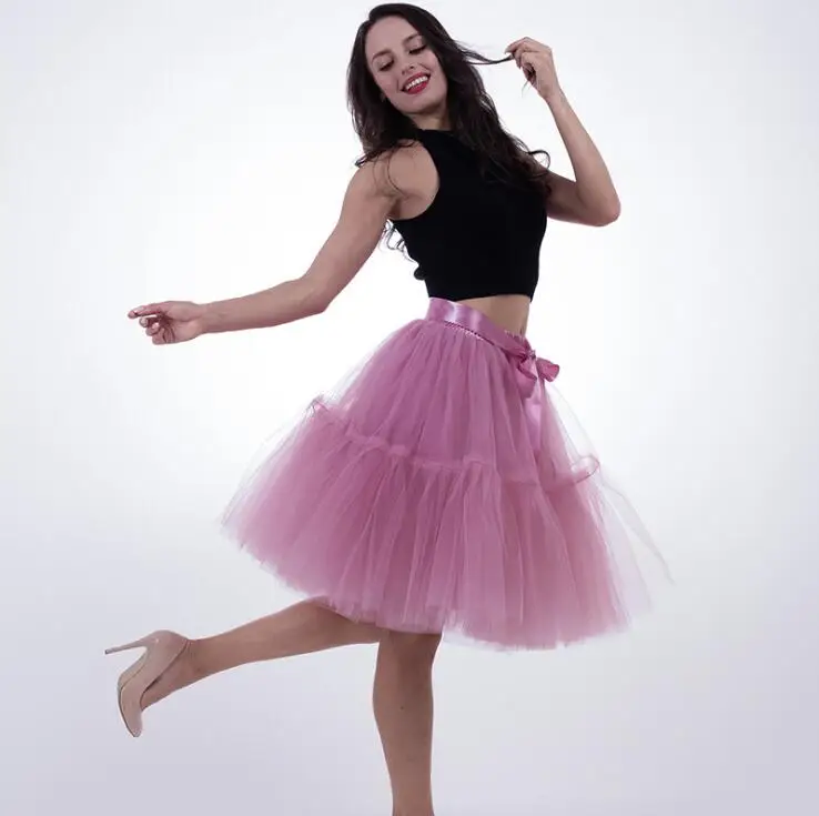 Elexs новые женские Модные Sexy 5 слоев сетки большие качели Тюль Юбки Летние