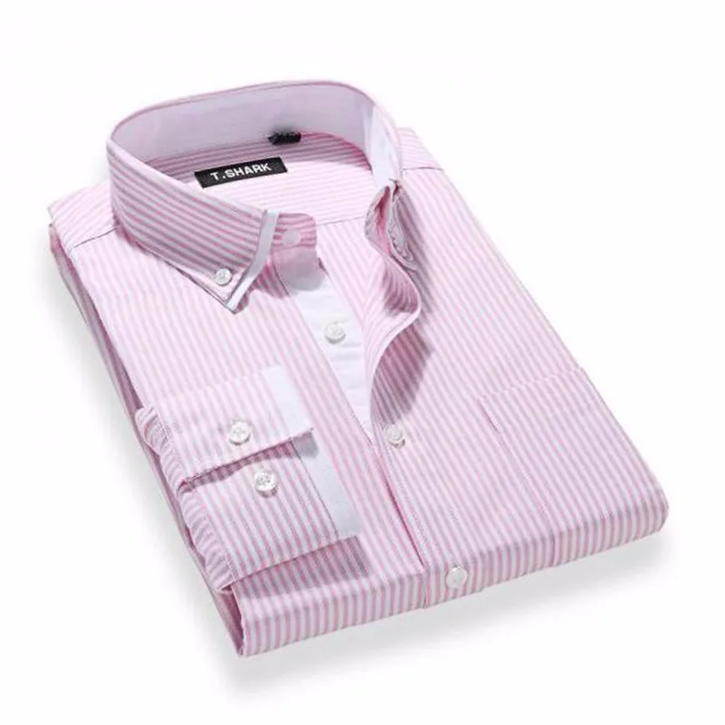 Non Iron, мужская рубашка, полосатая, Классическая, хлопок, длинный рукав, деловой стиль, рубашки, официальная, Social, брендовая одежда, Chemise Homme X132