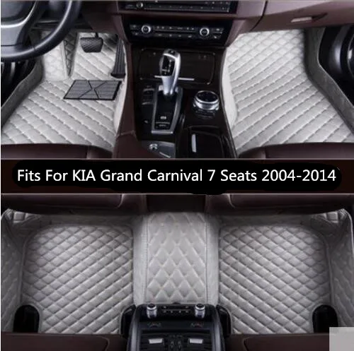 Высококачественные автомобильные кожаные коврики подходит для KIA grand carnival 7 мест