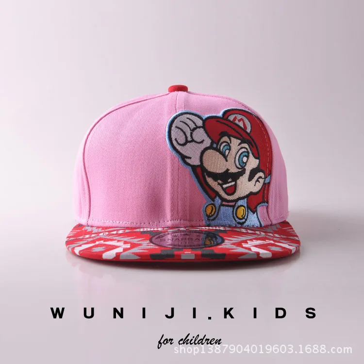 Новый продукт детские шляпы Супер Мари мультфильм плоский край бейсбольная