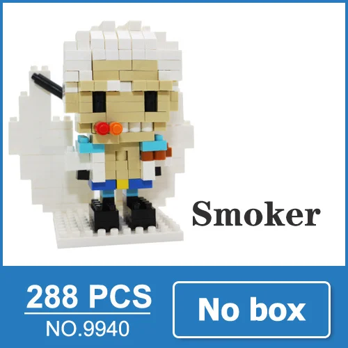 Smoker no box One Piece Ван Пис фигурки из аниме Луффи Эйс Нами Зоро Чоппер Санджи Робин фигурки аниме игрушка мини конструктор подарок для детей парень - Цвет: Smoker no box