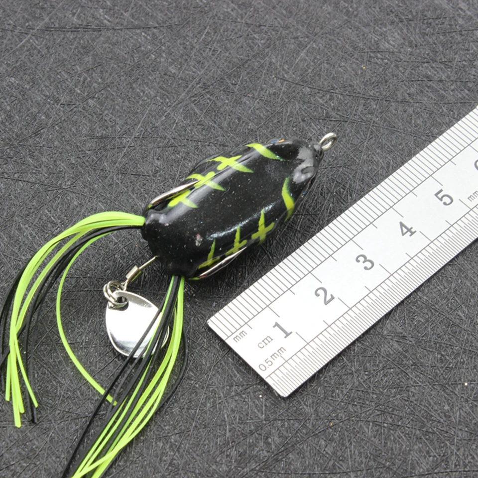 5pcs 5colors Baits Frog Fishing Lure 4cm 5g Topwater Wobblers Soft Bait 2 Hooks Sequin Shallowater Lowest profit | Спорт и