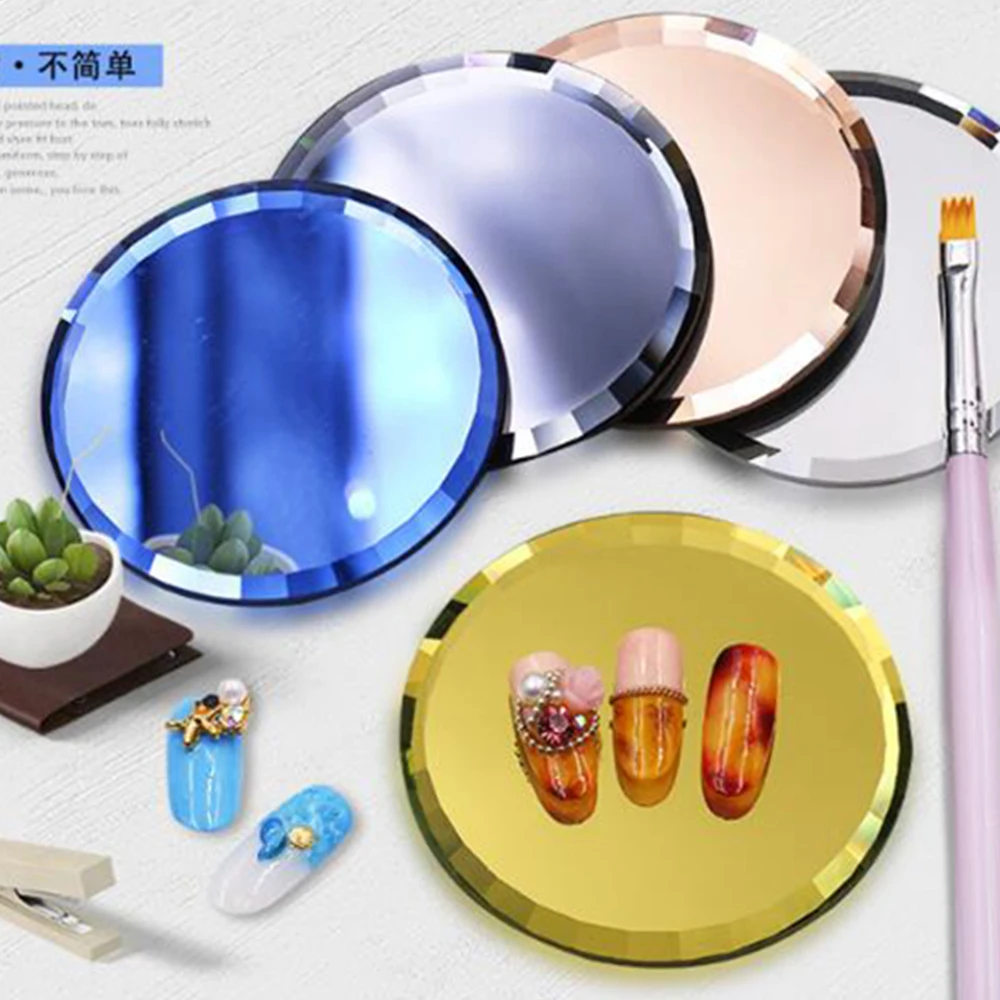 1 шт. зеркало Стекло Ложные Типсы Дисплей доска Цвет Палитры практика полки