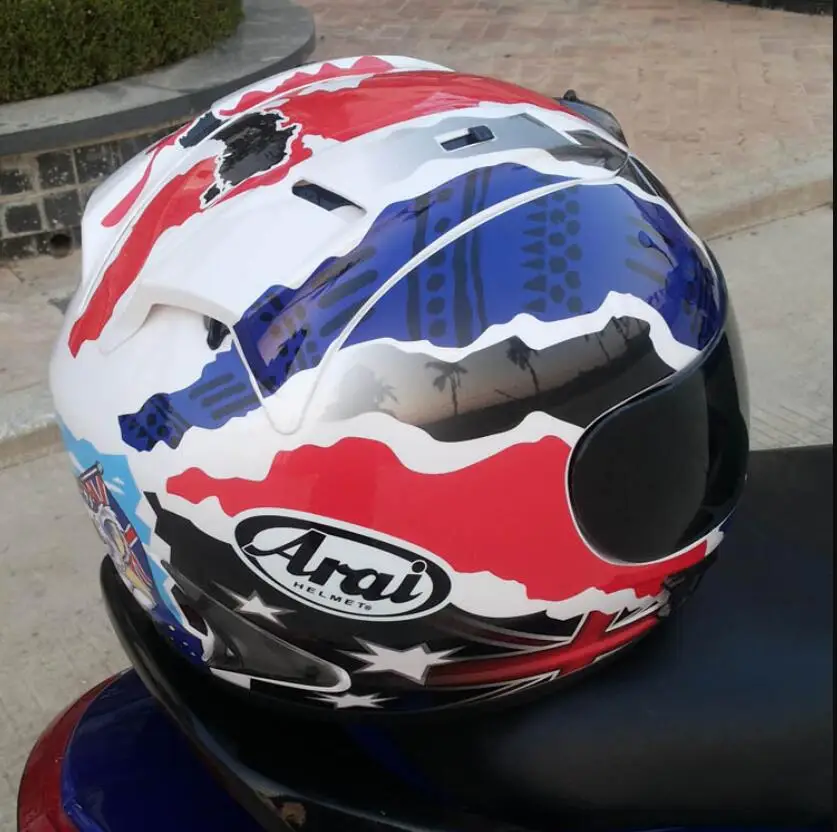 Мотоциклетный шлем полный шлем arai мотоциклетный полный шлем сертификации ECE синий