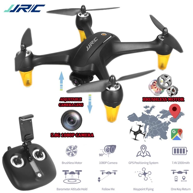 JJRC X3P gps Дроны с Камера HD Профессиональный 1080 P 5G Wi Fi Широкий формат Дрон 18 минут