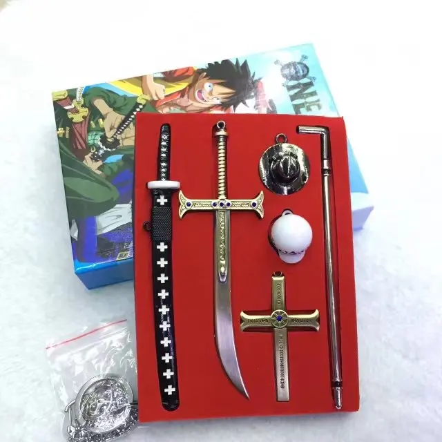 Аниме один кусок Зоро Пряжка ножа с ножнами меч оружие брелок ожерелье Брошь для