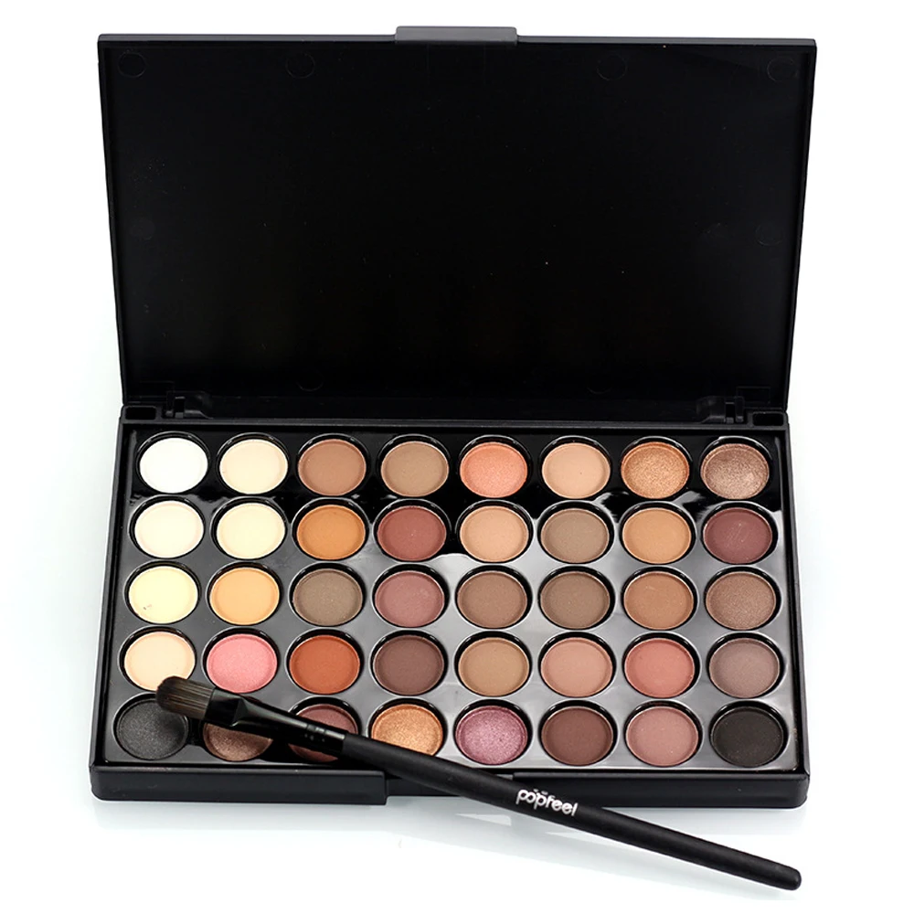 40 Цвета палитра теней для век Smoky Косметика Матовый Блеск Shimmer Eye Shadow макияжа