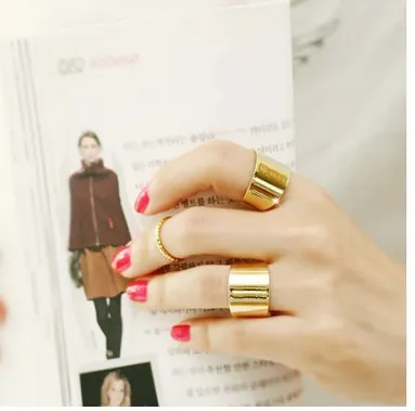 6 шт./компл. оптовая продажа Панк Золотая простая повязка для косплея выше средней