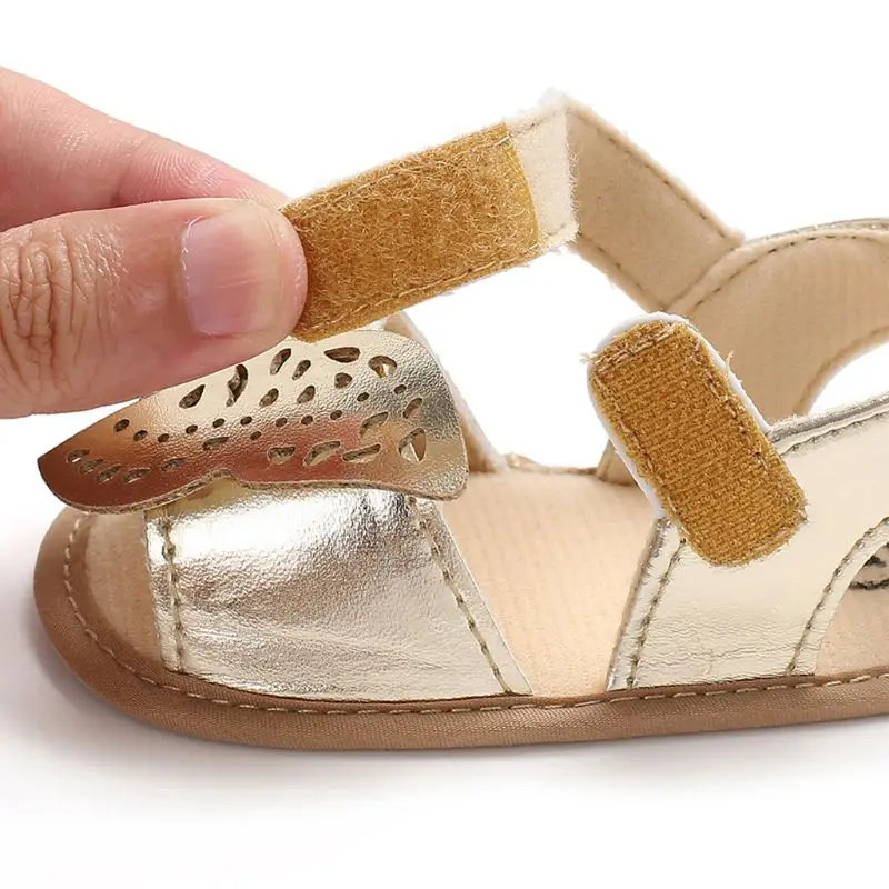 

Butterfly Baby Sandals Summer PU Leather Newborn Girls Boys Cute Beach Nonslip Soft Soled Casual Sandals Hot New