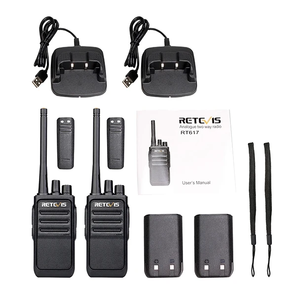 2 шт. Retevis RT617 рация радиостанция PMR446 FRS 16 каналов CTCSS/DCS TOT VOX сканирование двухстороннее радио портативный
