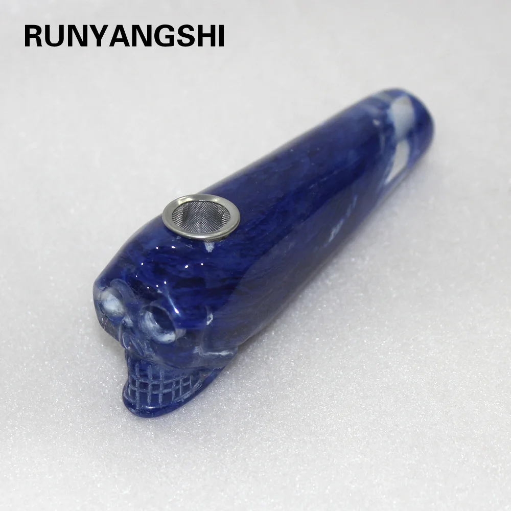 Прямая поставка искусственный синий кристалл плавитель череп ручной работы