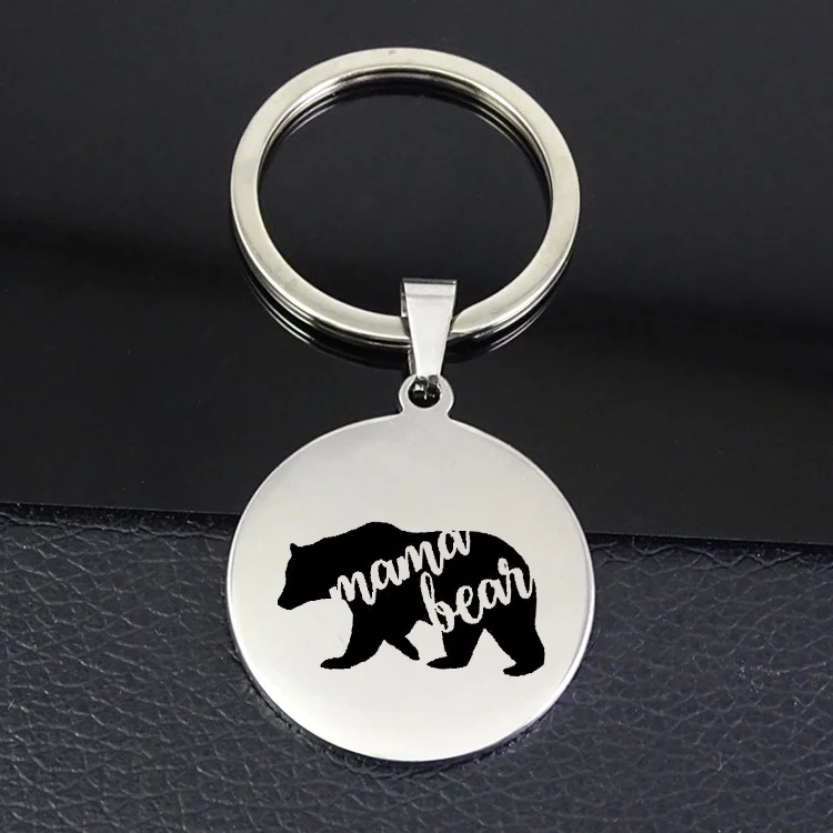 Мама медведь брелок Высокое качество диск кулон ювелирный для матери