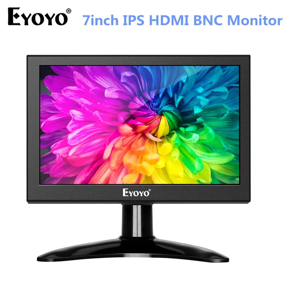 Eyoyo 7 дюймов Портативный 1280x800 ЖК-дисплей СВЕТОДИОДНЫЙ Дисплей HDMI ТВ монитор, портативный кухонный Телевизор с HDMI/VGA/AV/USB входным экраном