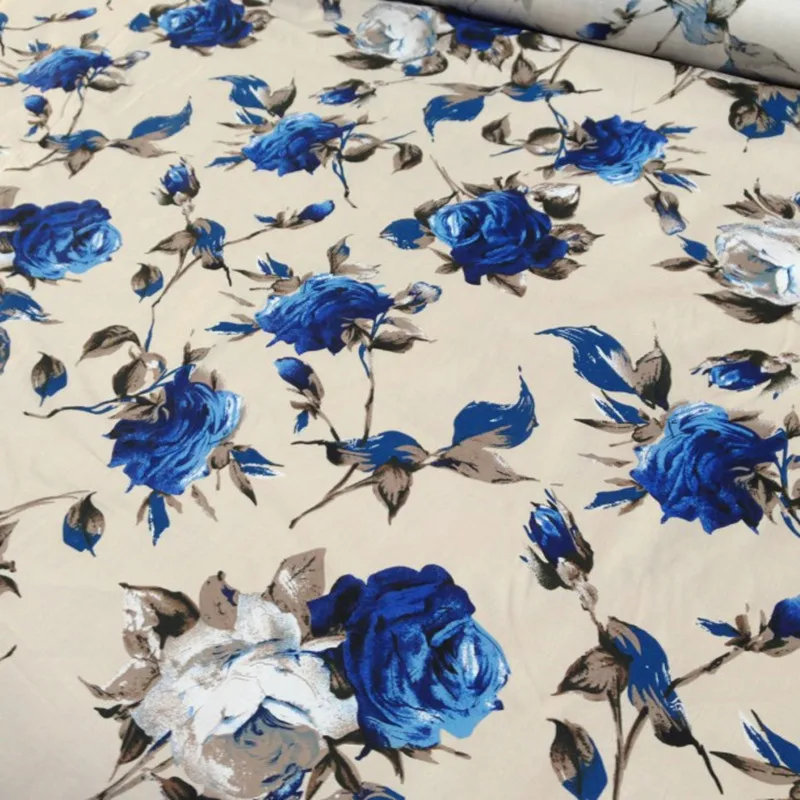 Ткань хлопковая сатиновая с принтом &quotкрасные розы&quot 100*140 см - купить по