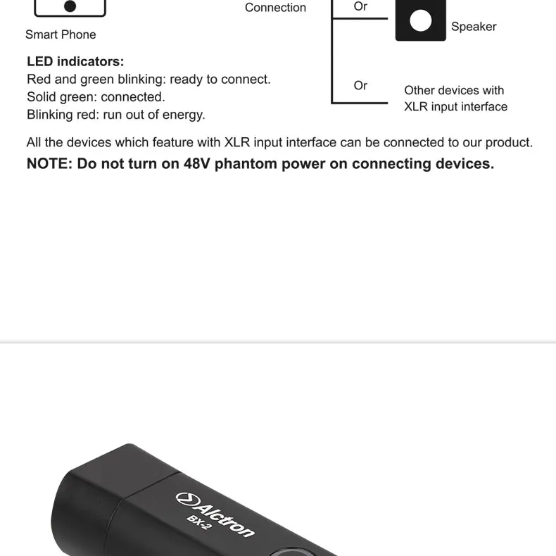 Alctron BX-2 беспроводной Bluetooth приемник беспроводной аудио конвертер 4,0 усилитель чипа аудио приемник BX2