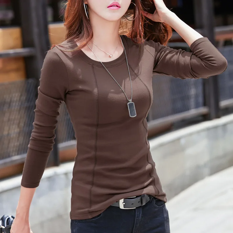 Новинка 2020 осенняя футболка женские топы футболки с длинным рукавом женская
