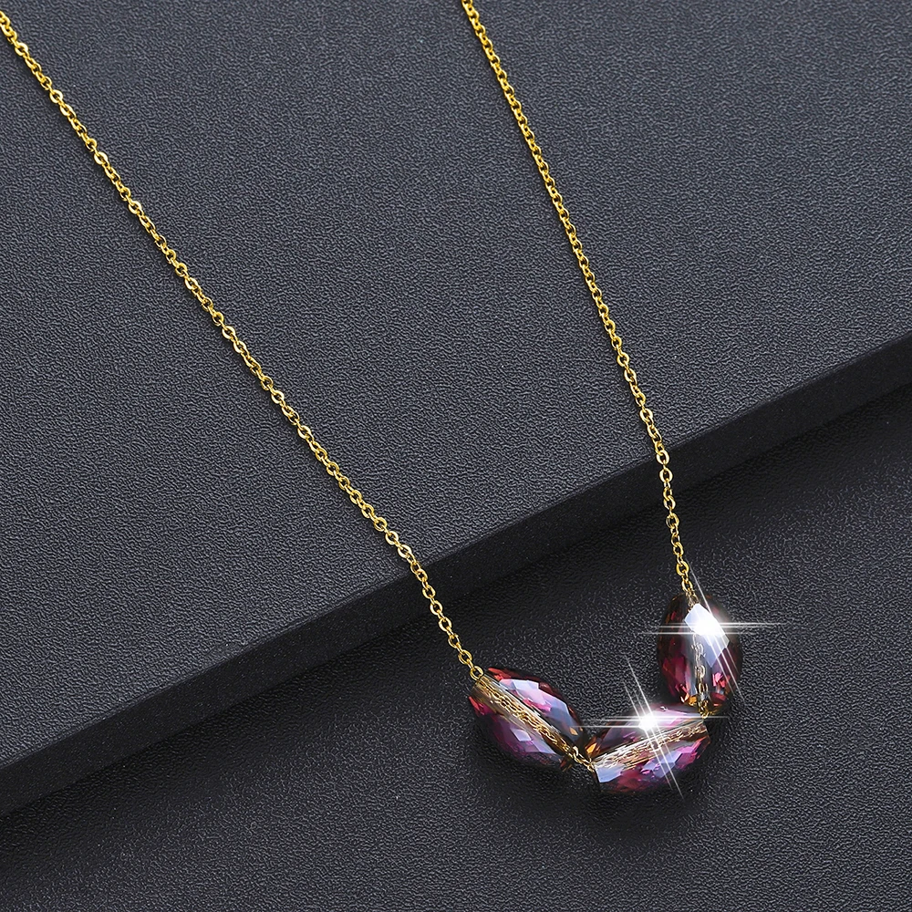 Чандлер Шампань хрустальное ожерелье из бисера Камень по рождению Минимальный