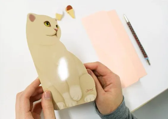 Горячая Распродажа 12 шт. милые кошачьи приглашения Креативные 3D Поздравительные