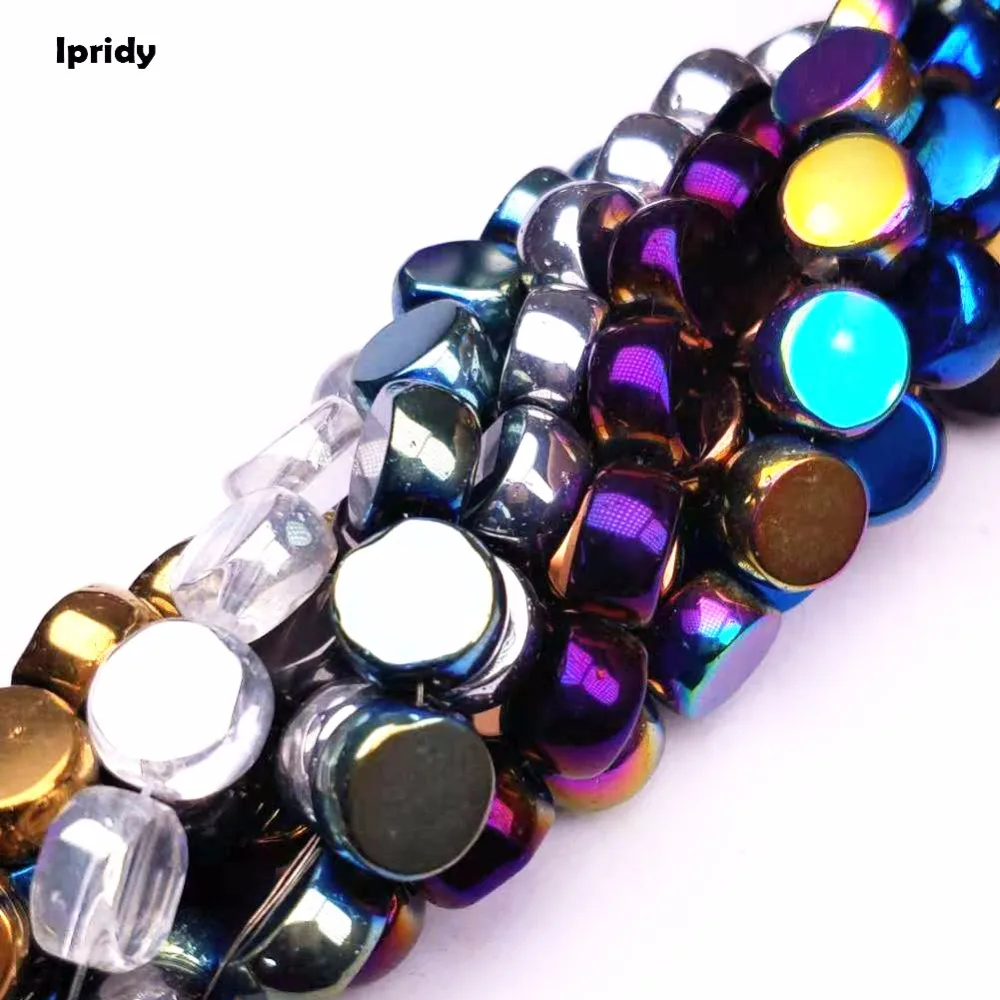 1 нить/партия наружный диаметр: 8 мм толщина: 4 плоские круглые стеклянные бусины с