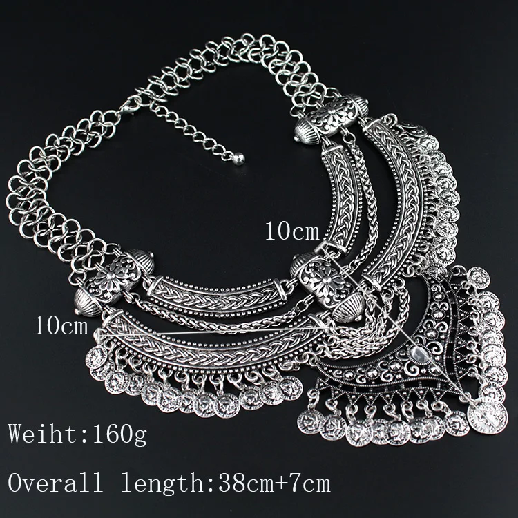 2015 new design retro coin multi layer necklace gold necklaces &amp pendants vintage bohemian turkish jewelry free shipping | Украшения и