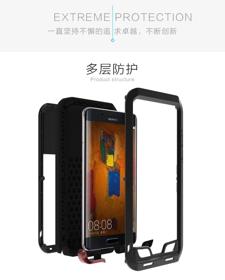 LOVE MEI для HUAWEI P20 Pro Коврики 10 Pro 9 P9 P10 плюс мощный ударопрочный водостойкий металлический чехол для телефона чехол Стекло