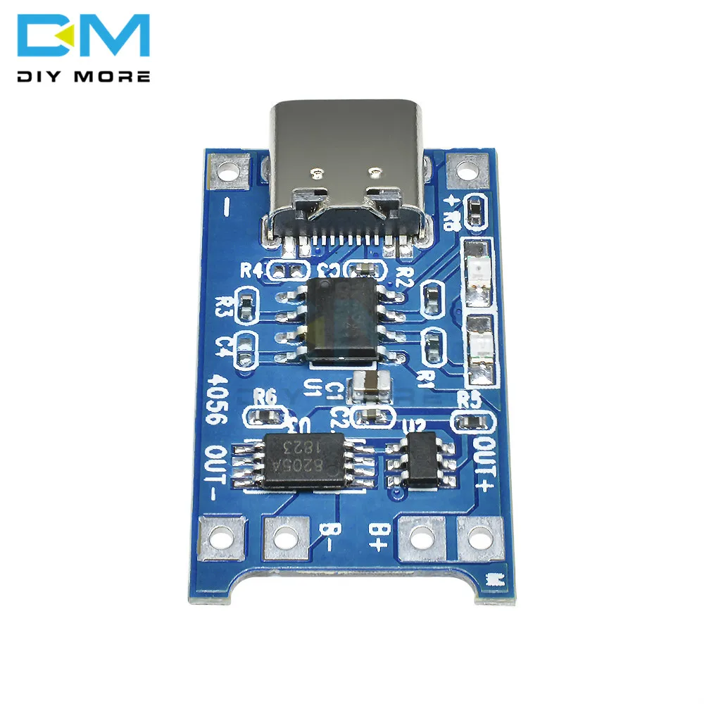 5 шт 5В 1А тип-c USB 18650 TC4056A модуль зарядного устройства литиевой батареи зарядная плата с защитой двойные функции 1А литий-ионная плата