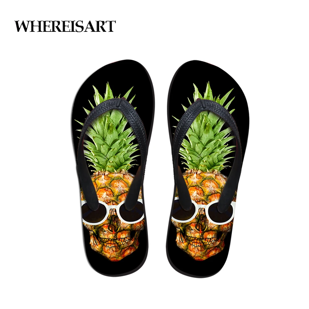 Женские сандалии с принтом в виде черепа летние шлепанцы|Вьетнамки| |