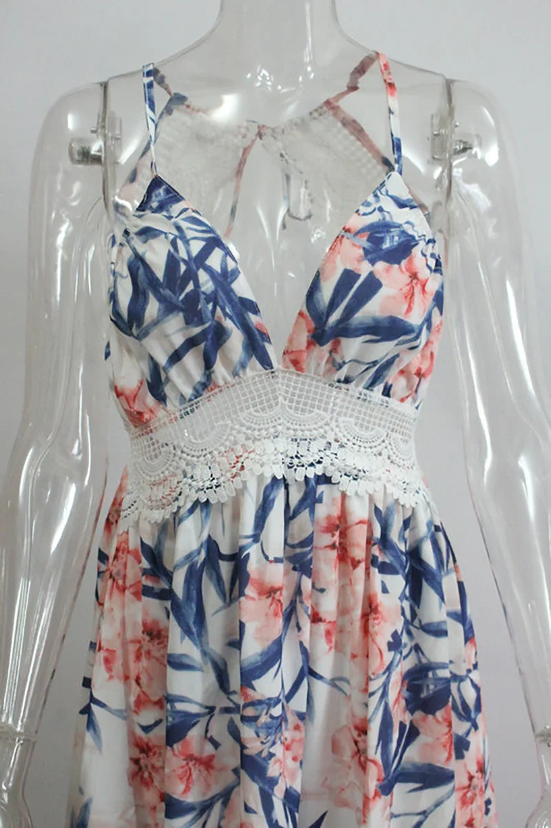 Boho Dress платье летнее женское крючком кружевными рюшами пляжное платье v-образным вырезом Спагетти ремень спинки сексуальные мини летнее платье сарафан женский летний платье женское