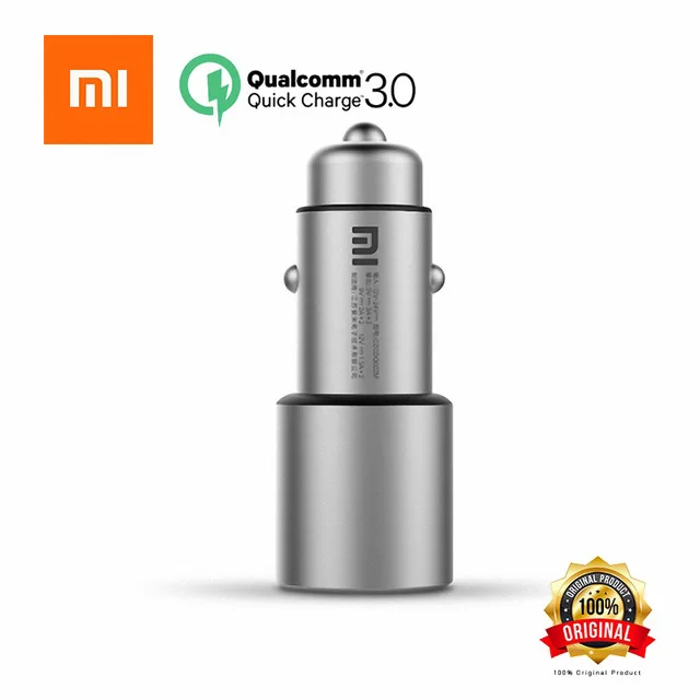 Xiao mi оригинальный автомобиль Зарядное устройство QC3.0 автомобиля 5 В/3A Dual USB