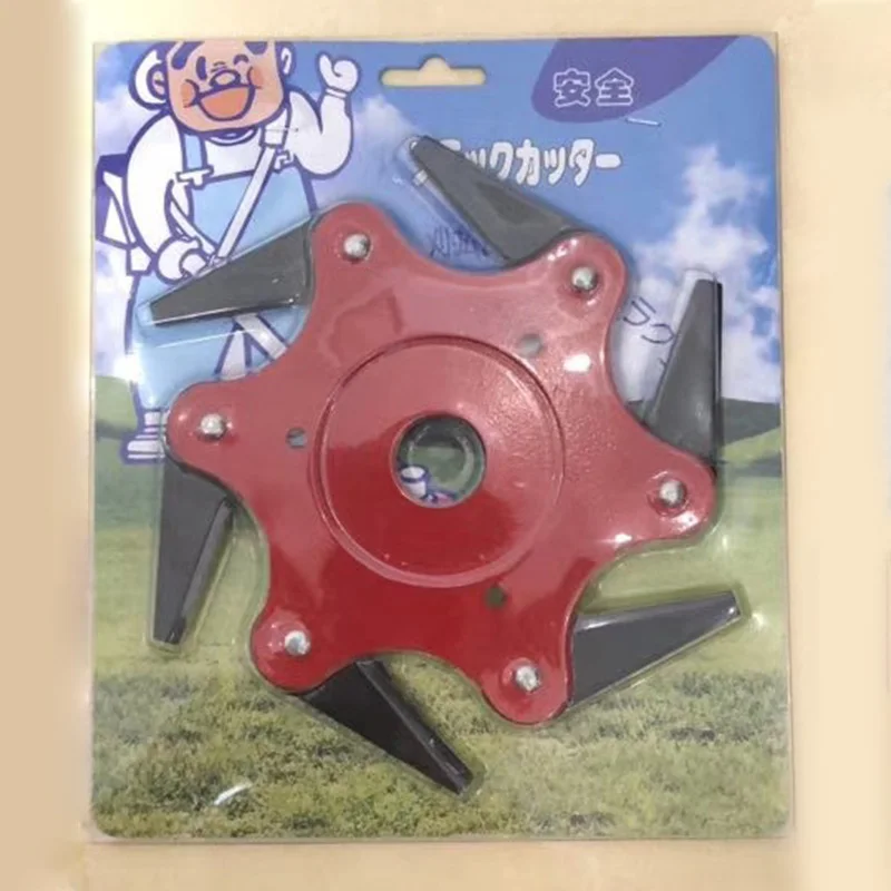 6 зубцов щетка резак лезвие триммер металлические лезвия сад трава головка для