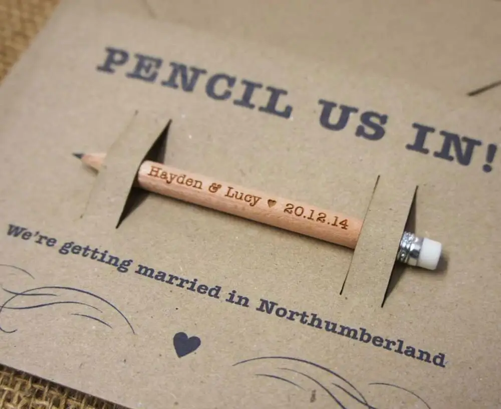

Мини-карандаши с гравировкой по индивидуальному заказу, 30 шт., гольфовые карандаши, персональные карандаши, сохраните дату, карандаш для нас...