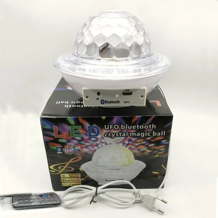 Bluetooth динамик хрустальный шар сценический светильник 15 Вт Музыка RGB светодиодный