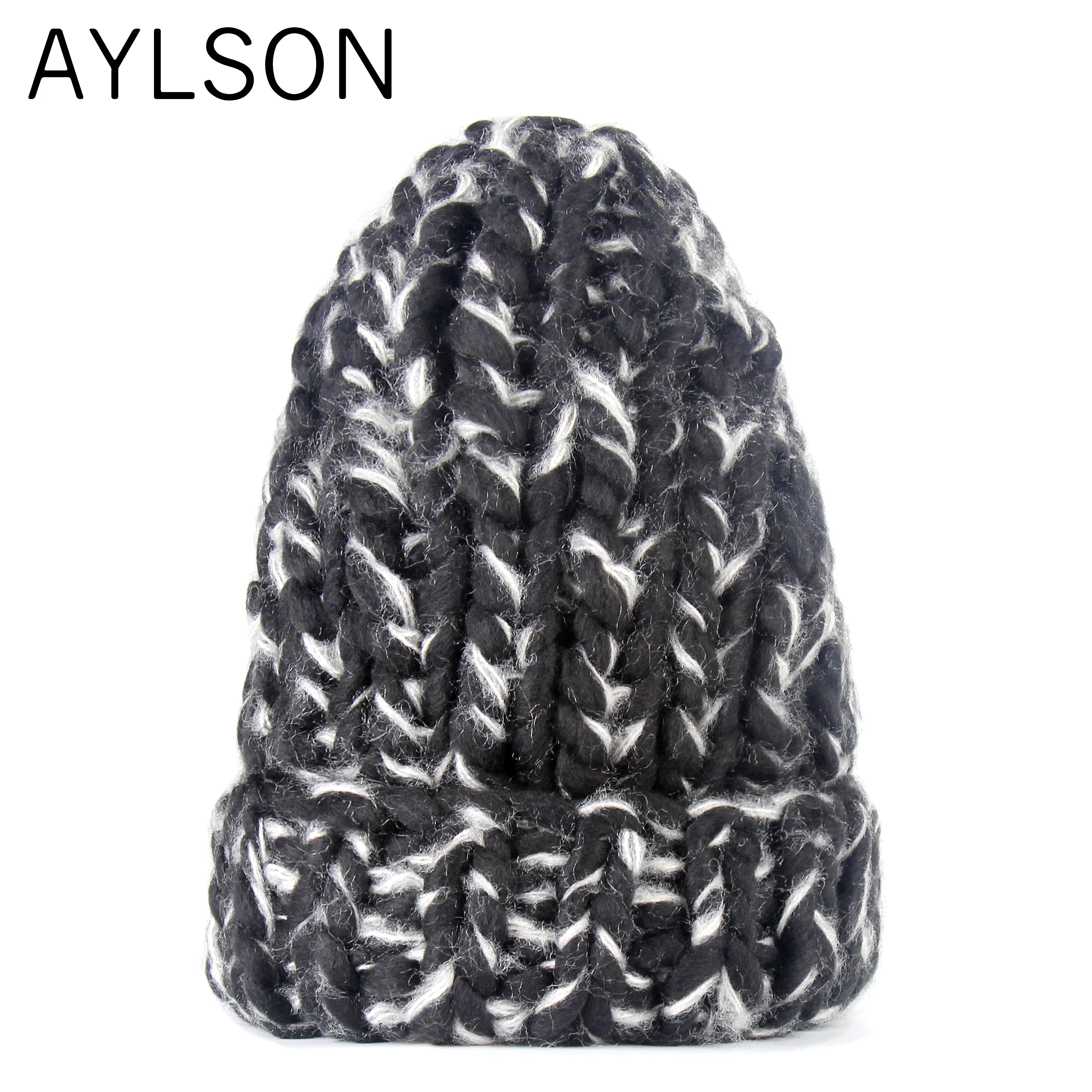 Новинка 2019 года зимняя женская вязаная одежда ручной вязки из плотной шерсти