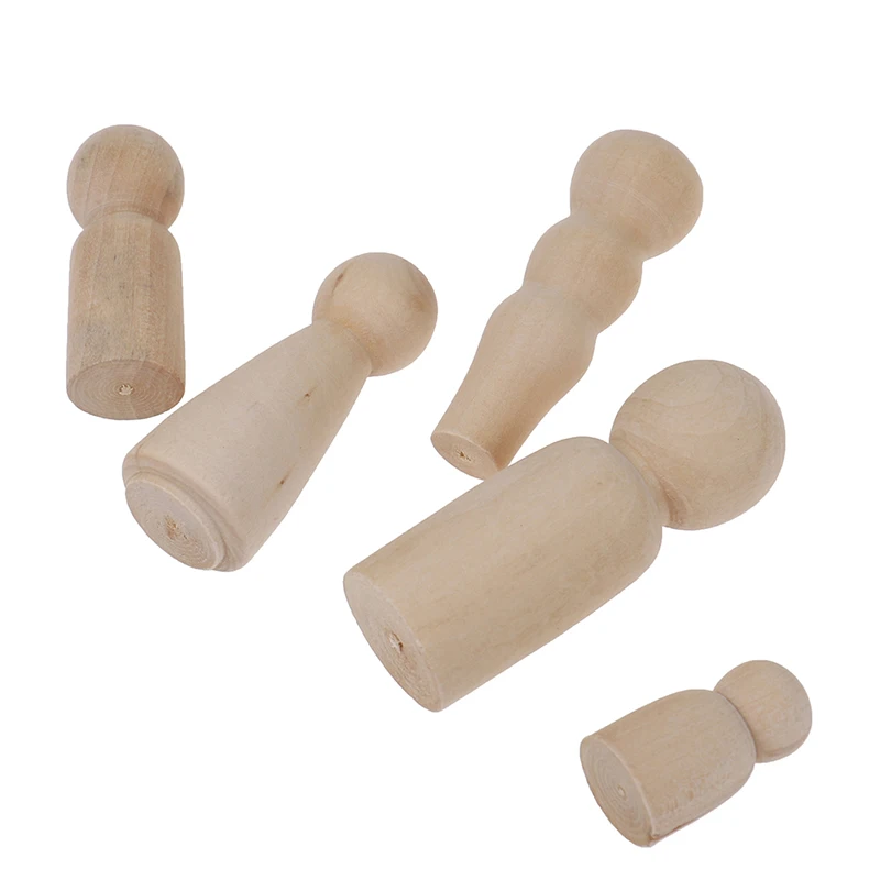 5 шт. семейные деревянные поделки необработанное дерево сделай сам искусство