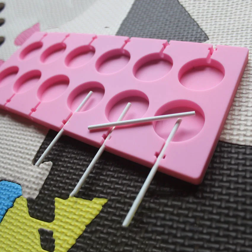 12 полостная форма для леденцов круглая силиконовая шоколада конфет помадки