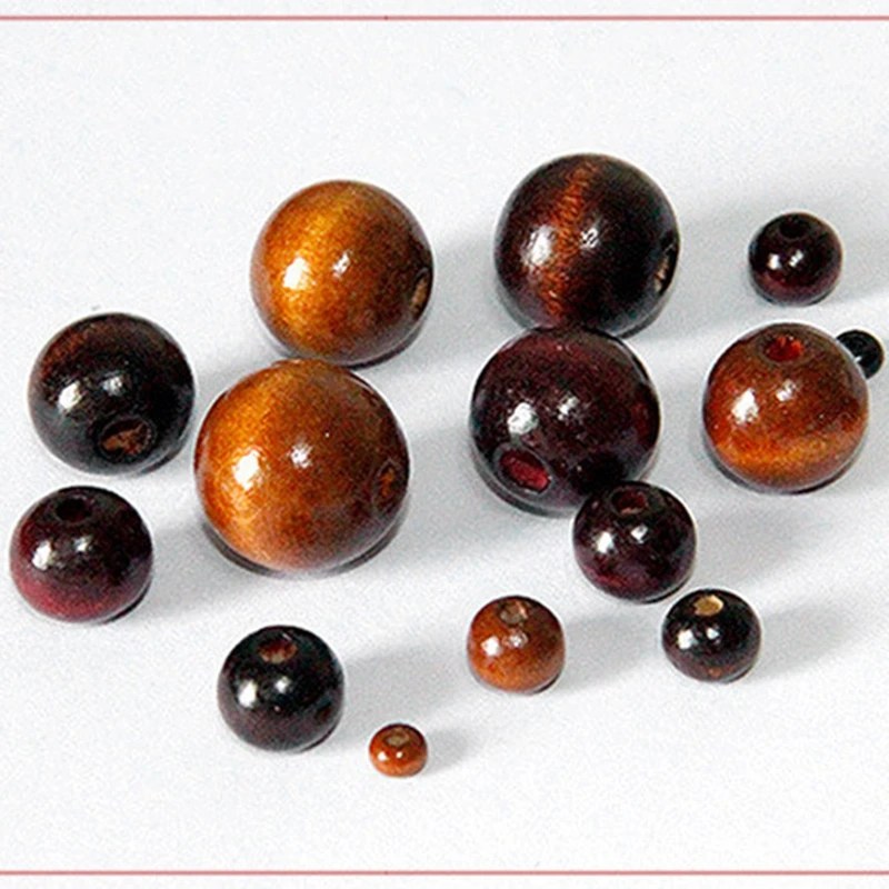 Деревянные бусины hemu 4 мм ~ 20 круглые деревянные жемчужные 6 цветов сделай сам