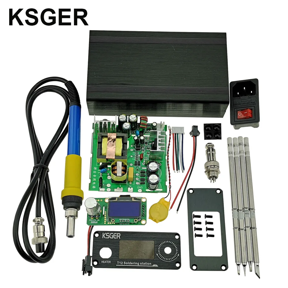 SET 2 KSGER V2.1S Распайка Электрический насос всасывания T12 STM32 OLED цифровой Температура паяльная станция контроллер сварочные инструменты - Цвет: SET 2