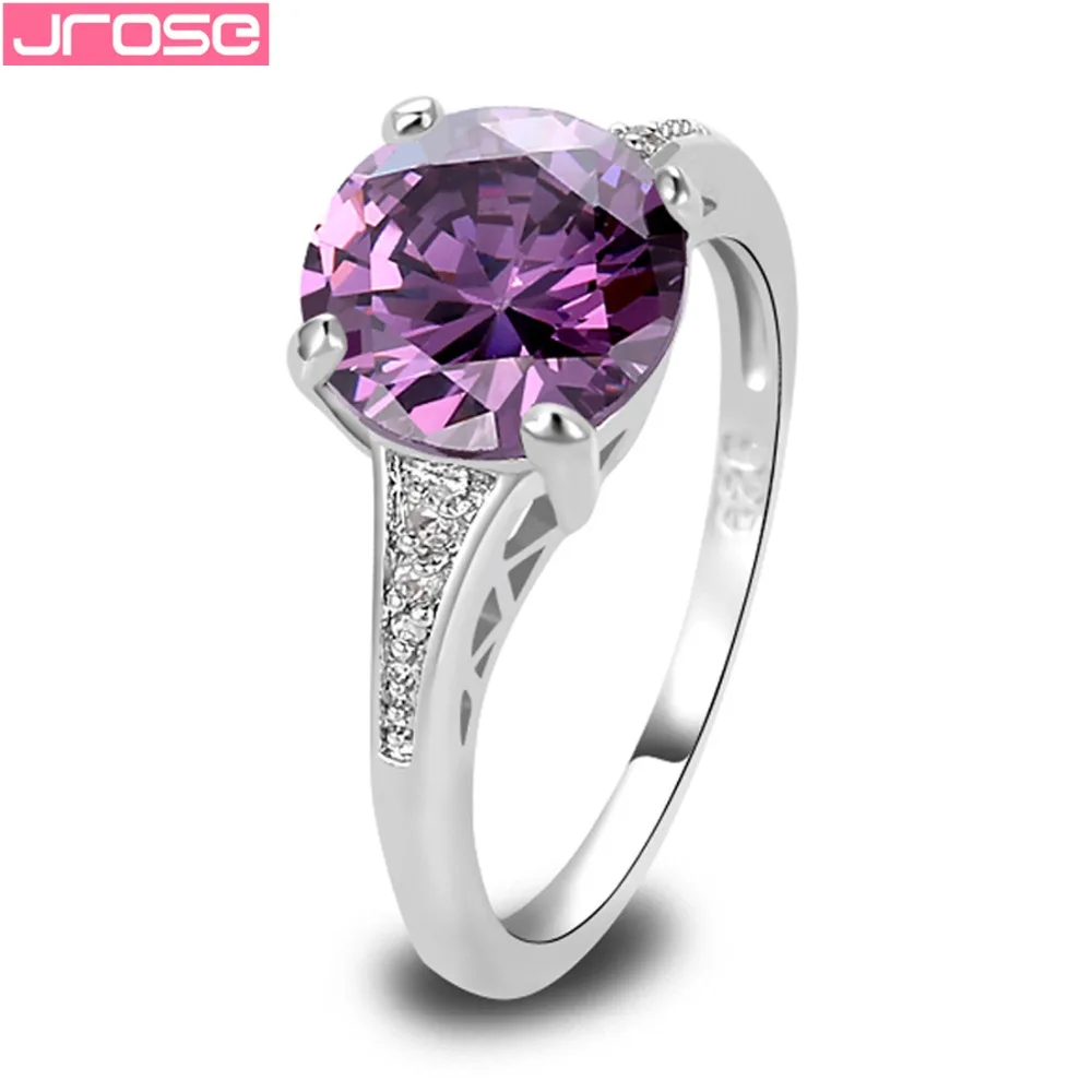 Женское свадебное кольцо с фианитом JROSE розовое разноцветное Красное золото