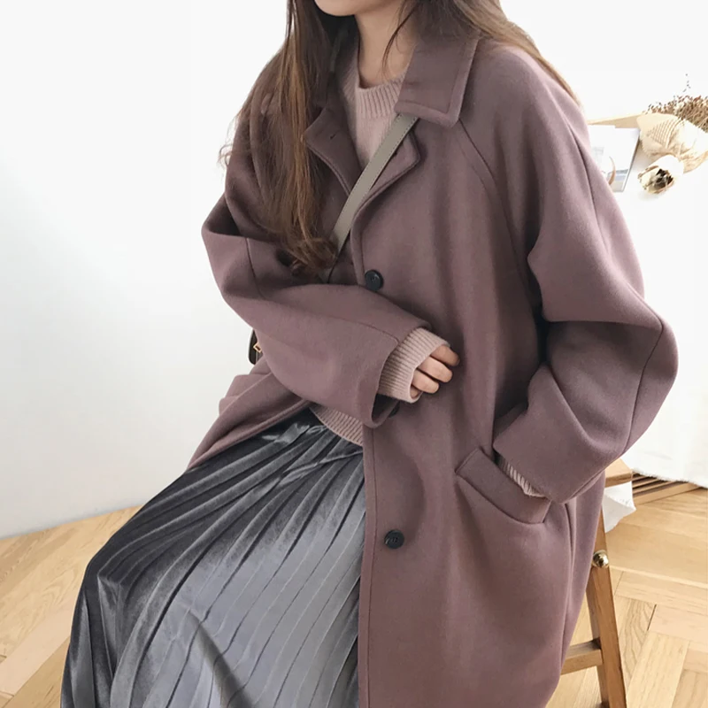 U-SWEAR шерстяное женское модное однобортное высококачественное утепленное теплое