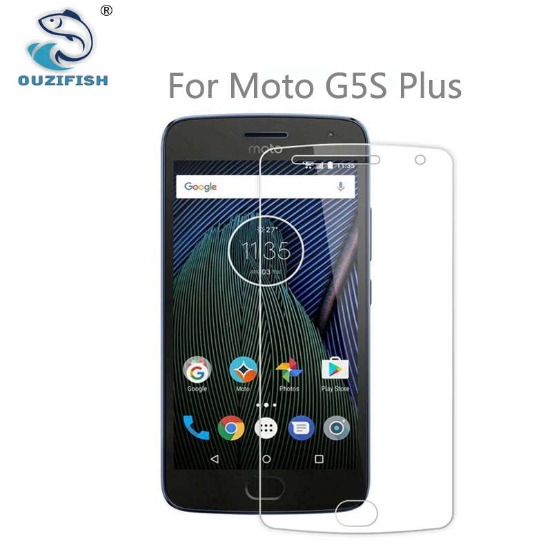 Ouzifish 2 предмета для MOTO G5S плюс закаленное Стекло 9 H 2.5D Премиум Экран протектор