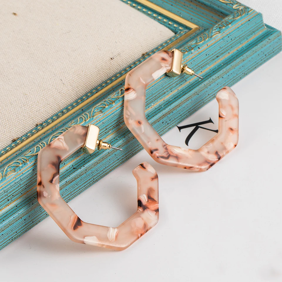 Большие Акриловые Висячие висячие серьги ZA для женщин 2019 модные ювелирные