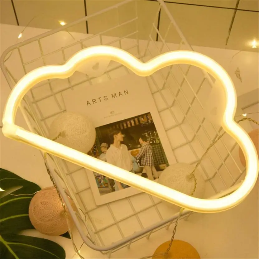 ISHOWTIENDA Ангел кактус светодиодный светильник s светильник белый пластик любовь батарея USB двойного назначения модели высокого качества - Цвет: F