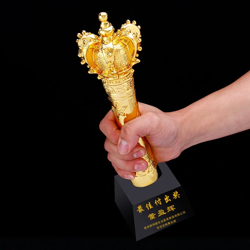 Персонализированный металлический трофей и награды в форме короны|Статуи