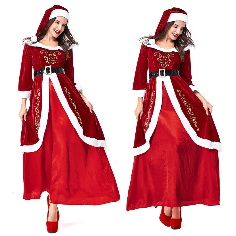 Полный комплект для косплея мужчин и женщин Corzzet с Санта Клаусом искусственными
