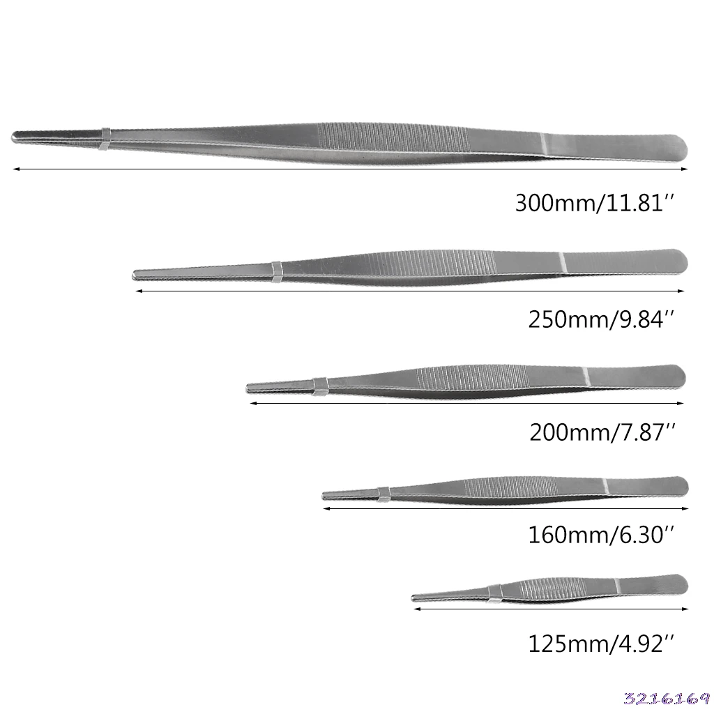 Зубчатый Пинцет для барбекю из нержавеющей стали длинные Щипцы еды прямой