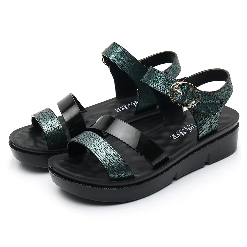 Сандалии SAGACE женские кожаные удобные босоножки на танкетке Уличная обувь модные