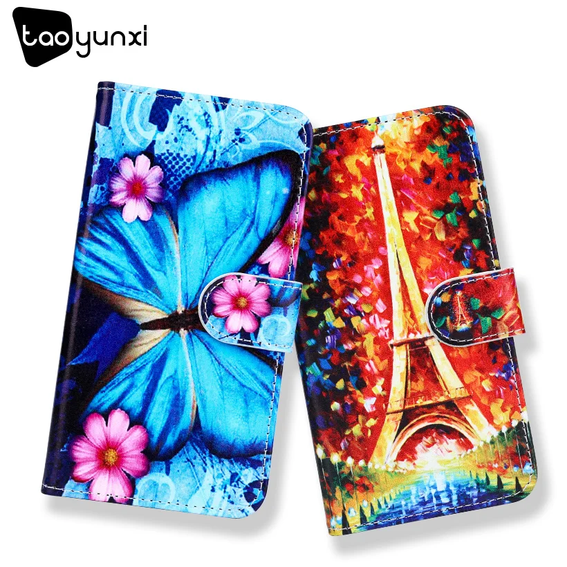 TAOYUNXI DIY Окрашенные чехлы из искусственной кожи для Vodafone Smart E8 силиконовая